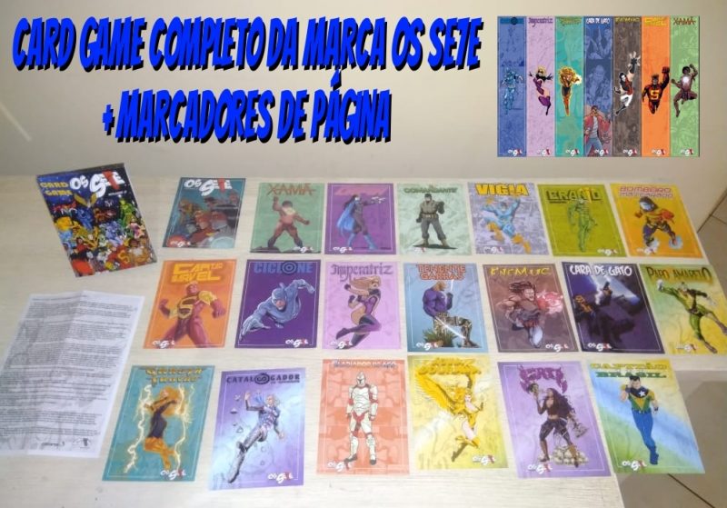 CARD GAME OS SE7E (JOGO COMPLETO + 7 MARCADORES)