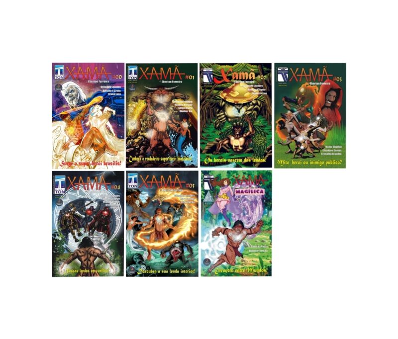 Combo com 06 HQs do Super-herói Xamã + crossover com Magílica